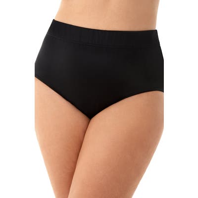 Plus Size Miraclesuit Bikini Bottoms, Black