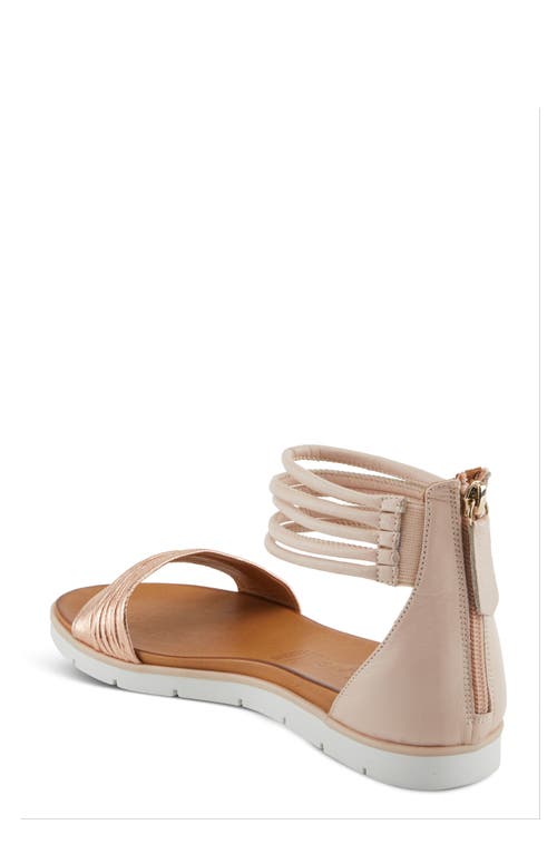Spring Step Mexa Metallic Sandal In Rose Gold