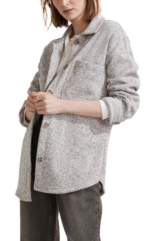 MWL Resourced Sweater Fleece Shirt Jacket in Gray Marled