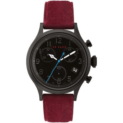 Ted Baker London Lngisla Chronograph Leather Strap Watch, 42Mm
