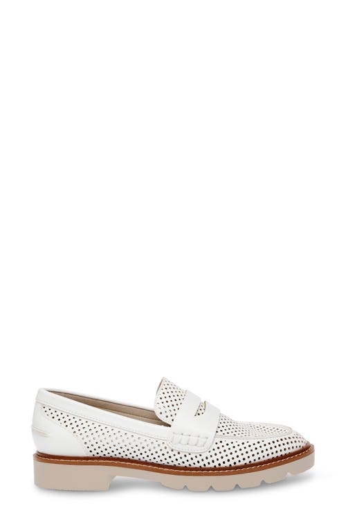 Anne Klein Women's Elia Perforated Penny Loafers In White