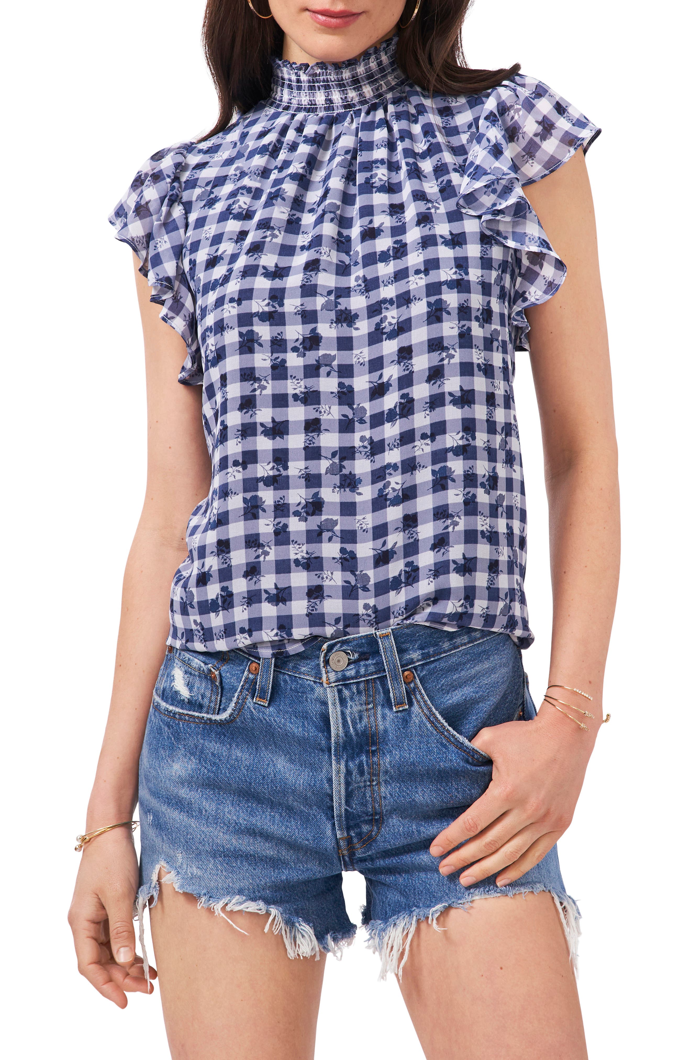 Womens gingham blouse Clearance
