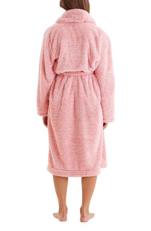 Shop Papinelle Cozy Plush Mid Length Robe In Strawberry