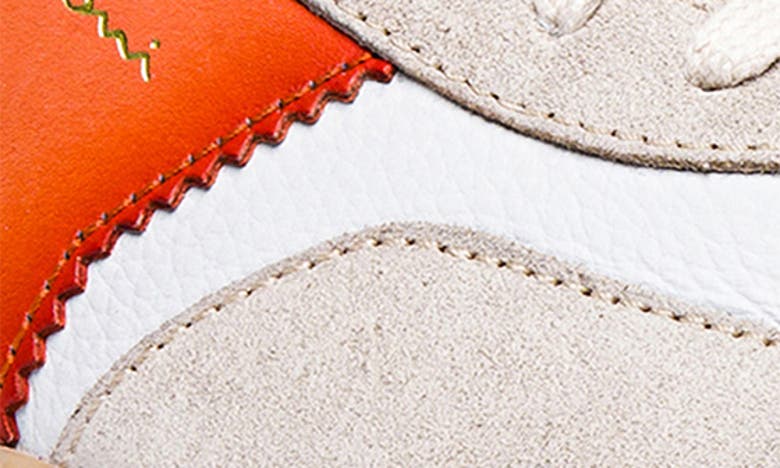 Shop Santoni Olympic Low Top Sneaker In White Orange Green