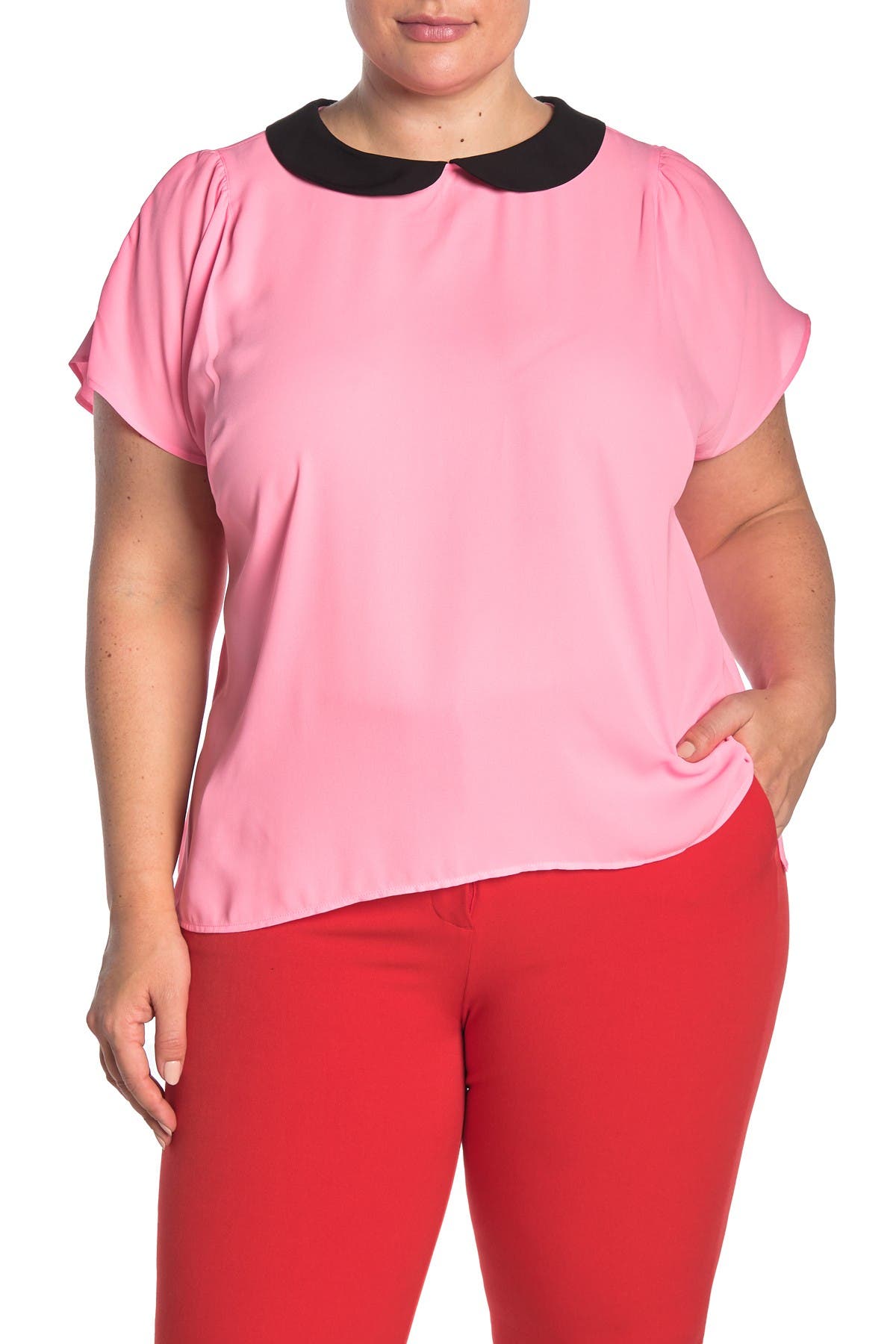 plus size peter pan blouse