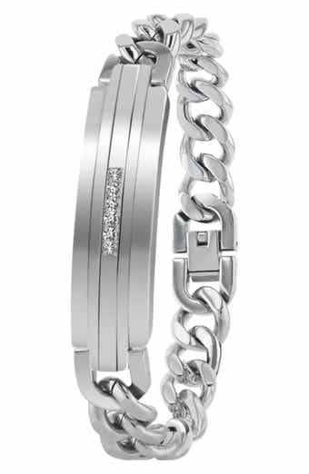AMERICAN EXCHANGE Dog Tag Chain Necklace & ID Bracelet Set