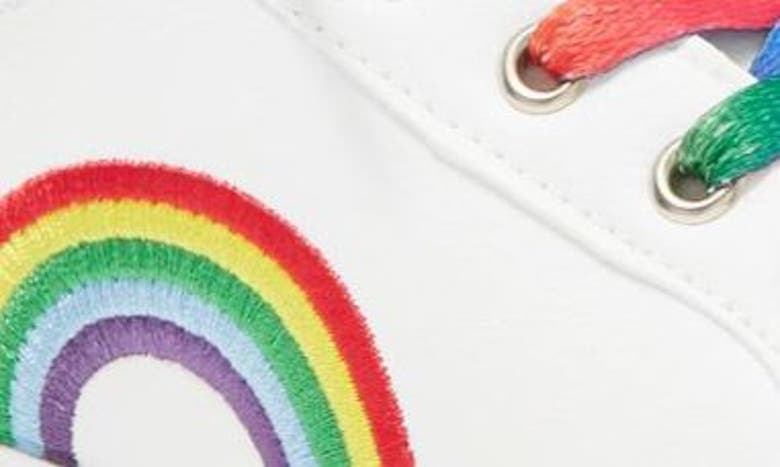 Shop Lola & The Boys Kids' Over The Rainbow Sneaker In White