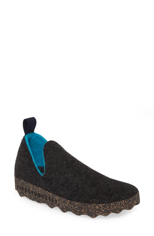 City Sneaker in Anthracite Tweed Fabric