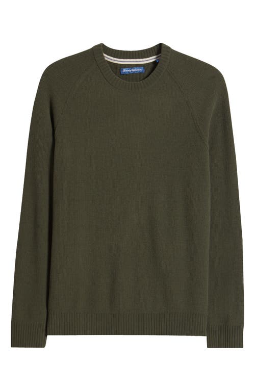 Tommy Bahama Shoreline Chenille Crewneck Sweater in Forest Night 