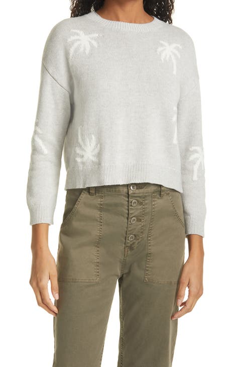 RAILS Size S Cream Red Cotton Acrylic Strawberry Crew-Neck Pullover