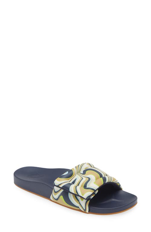 Sunbeam Slide Sandal in Deepest Depths /Swirl