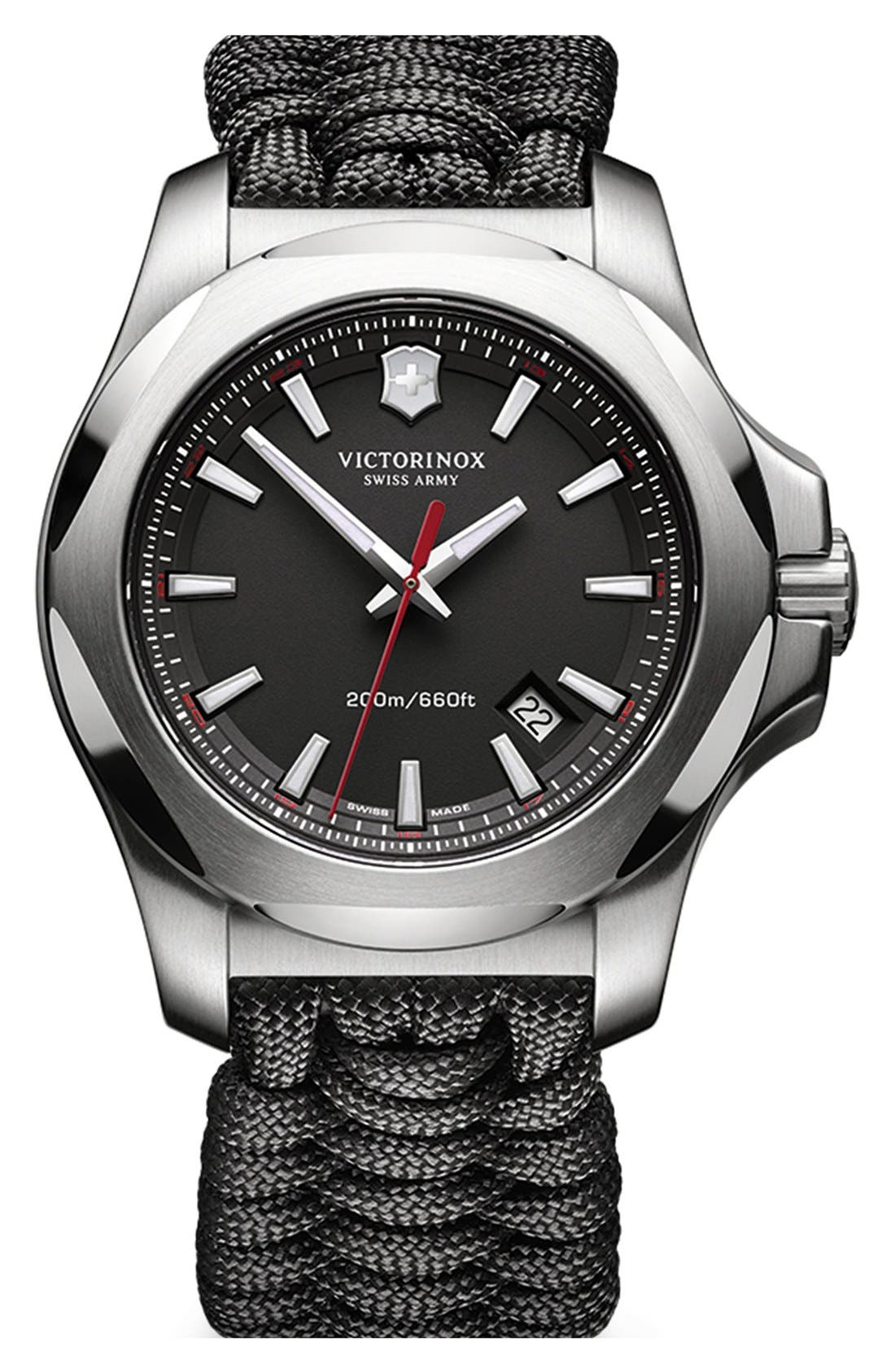 Victorinox Swiss Army® 'I.N.O.X.' Paracord Strap Watch, 43mm Nordstrom