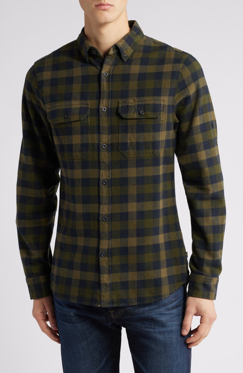 Fjällräven Skog Trim Fit Plaid Cotton Flannel ButtonDown Shirt Nordstrom