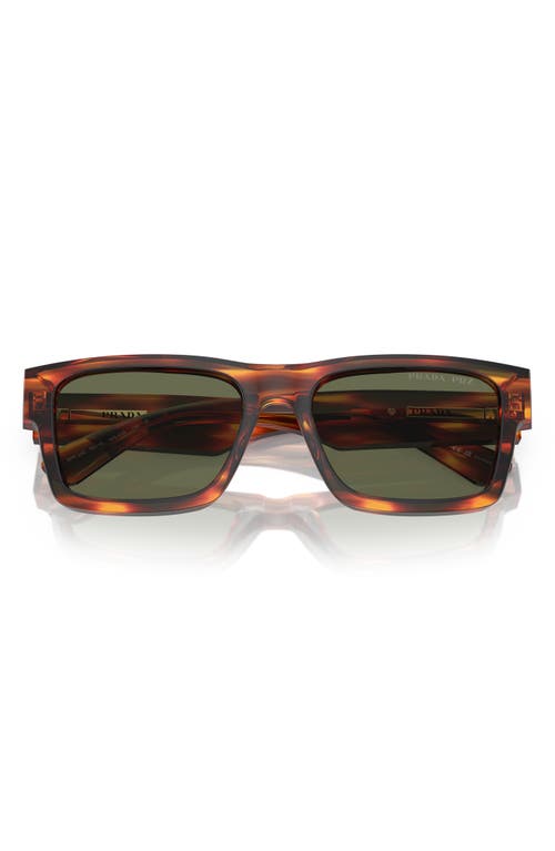 Shop Prada 57mm Gradient Square Sunglasses In Green Tort