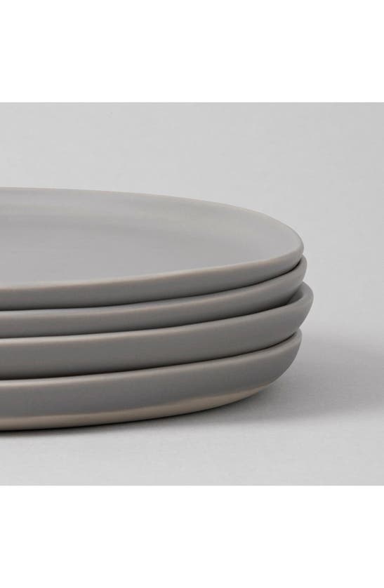 Shop Fable The Salad Set Of 4 Plates In Dove Grey