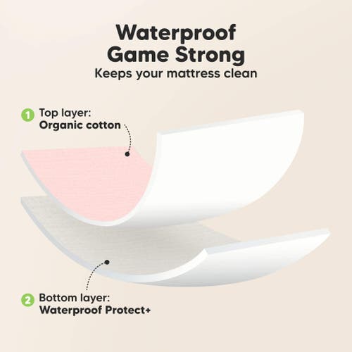 Keababies 2-pack Soothe [protect+] Waterproof Crib Sheets In Mist Rose
