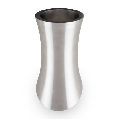 Viski Harrison Convex Bottle Chiller In Silver