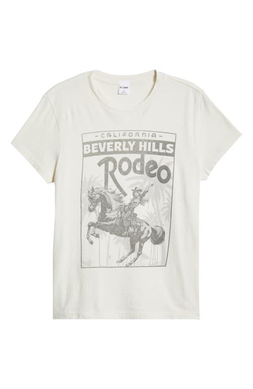 Shop Re/done Rodeo Drive Cotton Graphic T-shirt In Vintage White