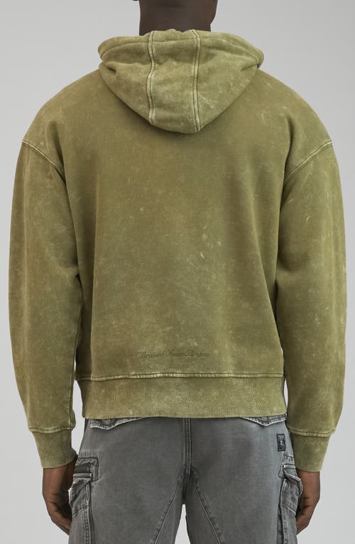 Shop Prps Redwood Colorblock Camo Cotton Zip-up Hoodie In Army Green