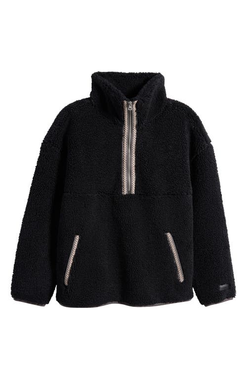 Ugg(r) Uggbraid Half Zip Fleece Pullover In Black