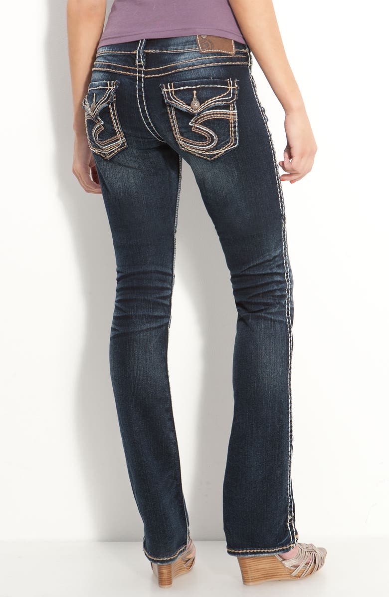 Silver Jeans Co. 'McKenzie' Flap Pocket Slim Bootcut Jeans (Juniors ...