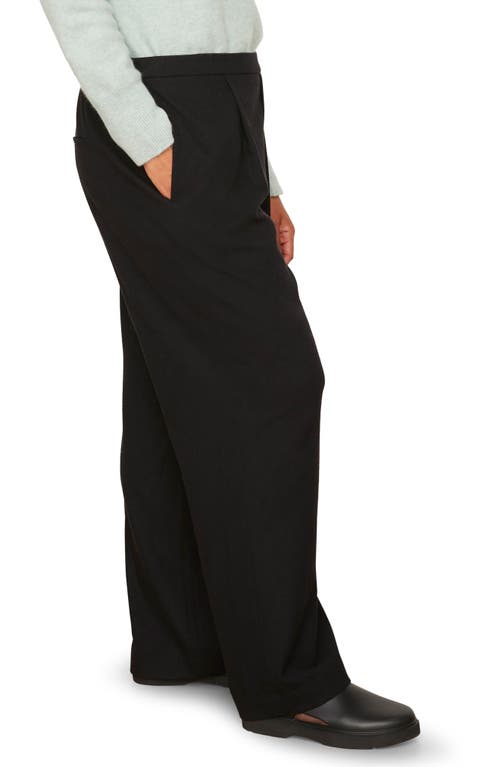 Vince Easy Wool-blend Pull-on Pants In Black