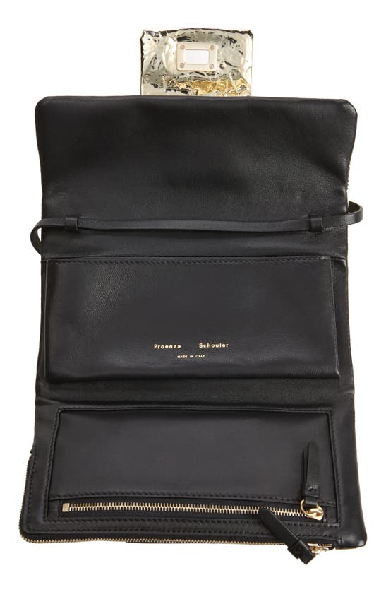 Shop Proenza Schouler Flip Metallic Leather Shoulder Bag In Gold