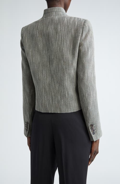 Shop Lafayette 148 New York Lex Herringbone Crop Jacket In Vineyard Multi