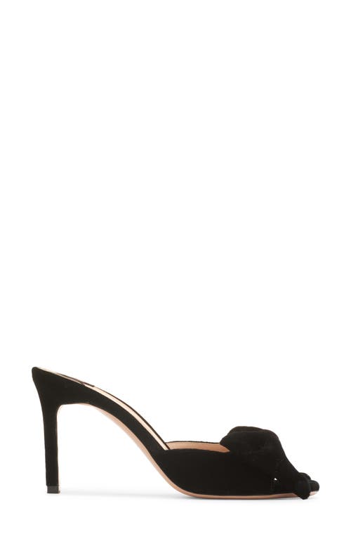 Shop Tom Ford Brigitte Bow Slide Sandal In Black Velvet