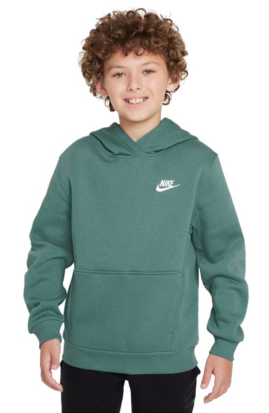 Shop Nike Kids' Club Fleece Hoodie In Bicoastal/ White