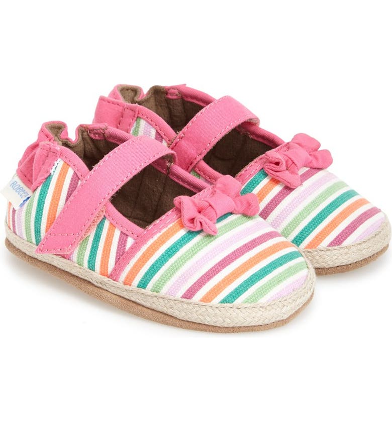 Robeez® 'Candy Stripe' Espadrille Crib Shoe (Baby & Walker) | Nordstrom
