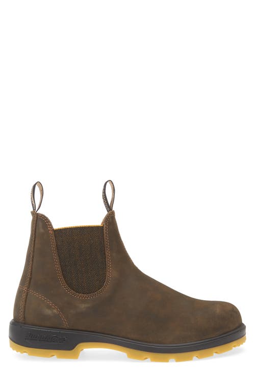 Blundstone Footwear Lugged Chelsea Boot In Rustic Brown/mustard