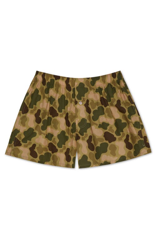 DRUTHERS NYC DRUTHERS NYC ORGANIC COTTON DUCK CAMO BOXER SHORT