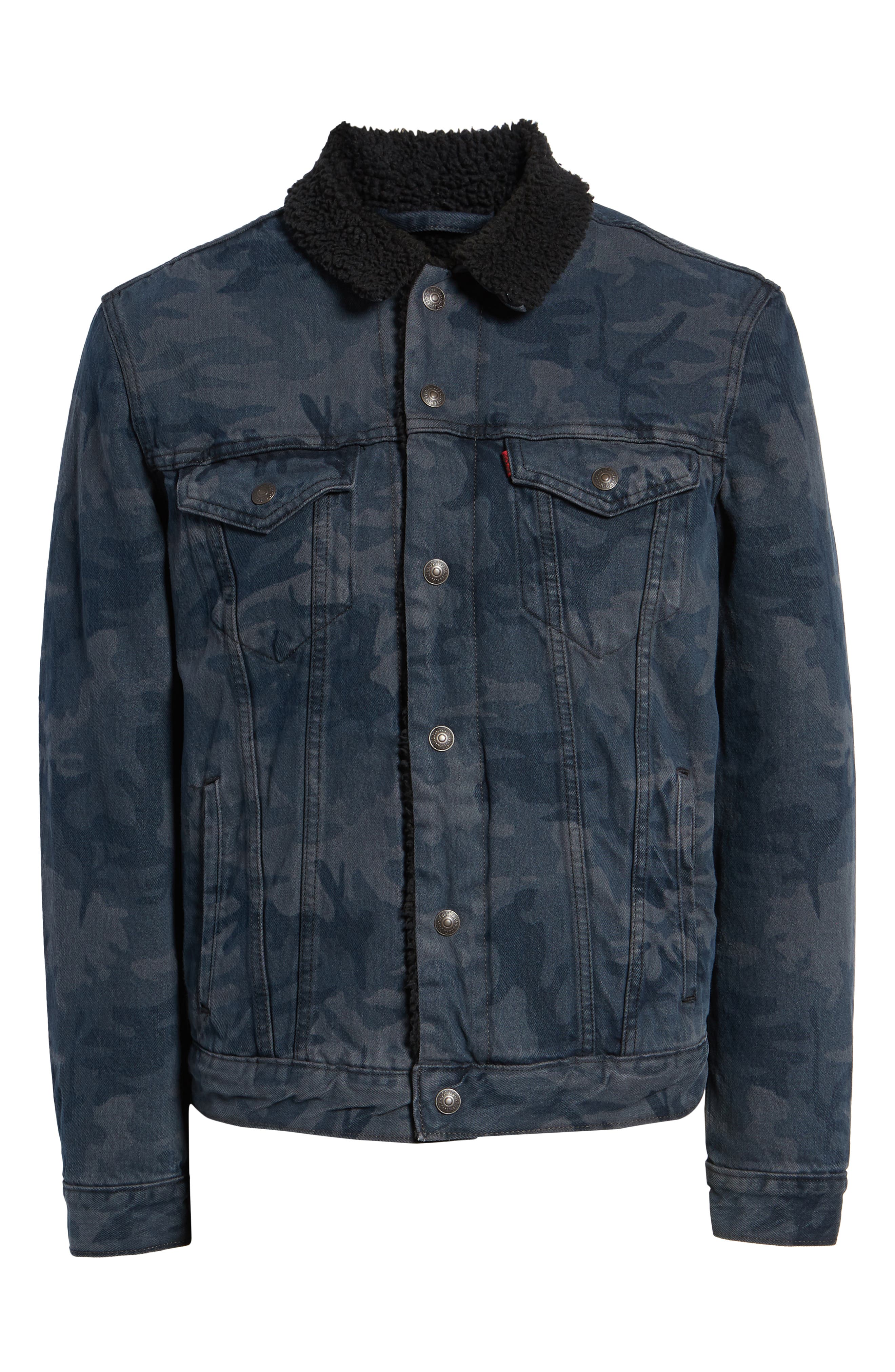 x justin timberlake faux shearling collar trucker jacket