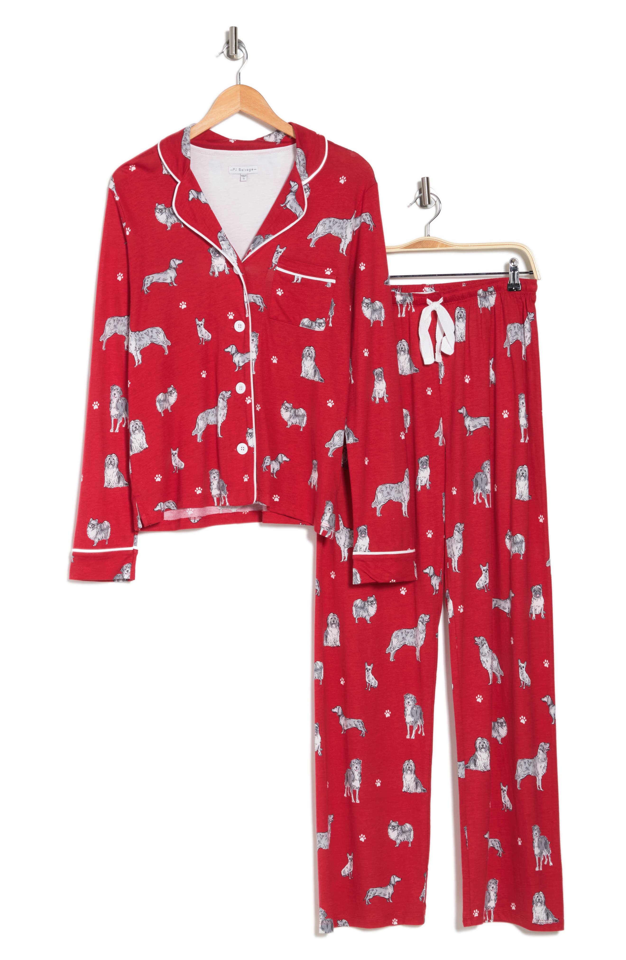 PJ Salvage Jersey Long Sleeve Top & Pants 2Piece Pajama Set