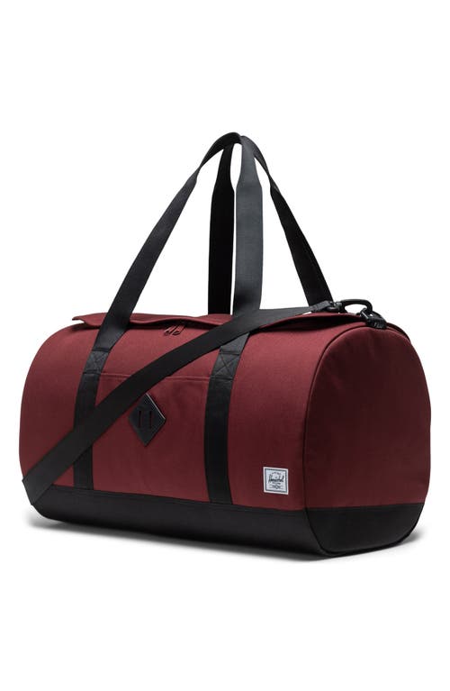 Shop Herschel Supply Co . Heritage Duffle Bag In Port/black