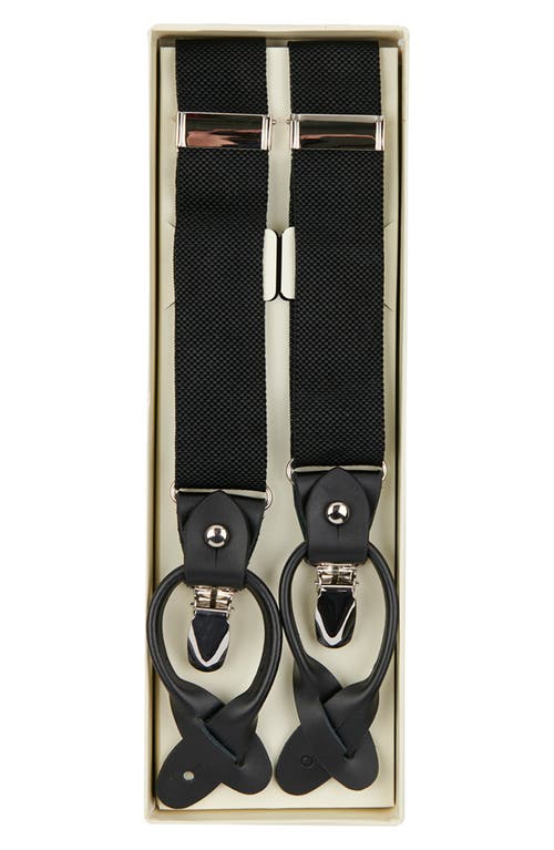 Shop Brooklyn Brigade Solid Web Adjustable Suspenders In Black