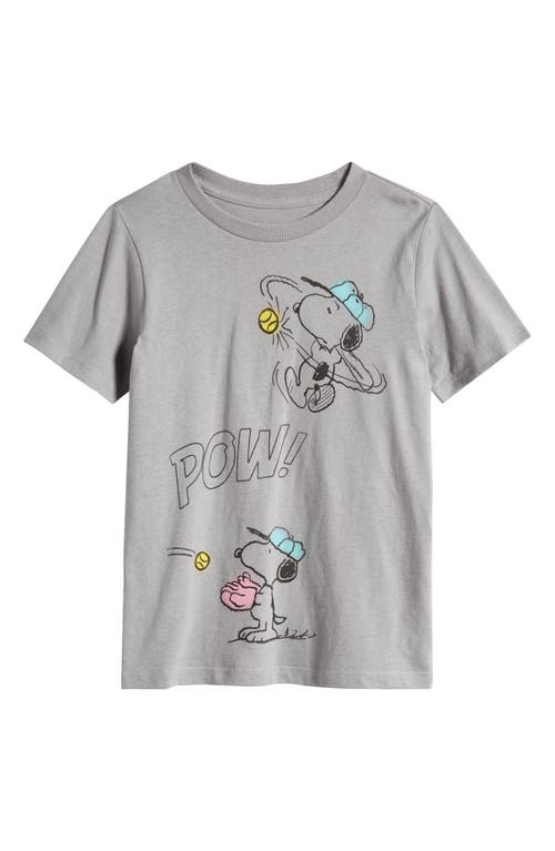 Shop Tucker + Tate Kids' Cotton Graphic T-shirt In Grey Alloy Snoopy