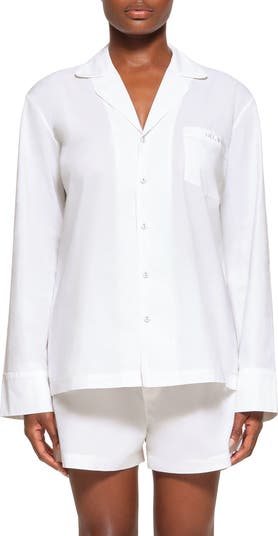 SKIMS Cotton Poplin Button-Up Pajama Shirt