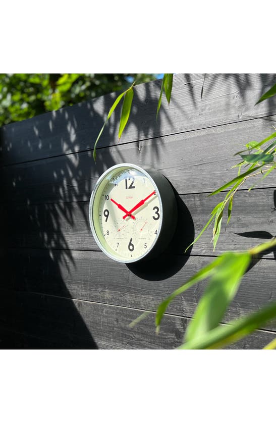 Cloudnola Factory Outdoor Wall Clock & Weather Station In Grey ModeSens