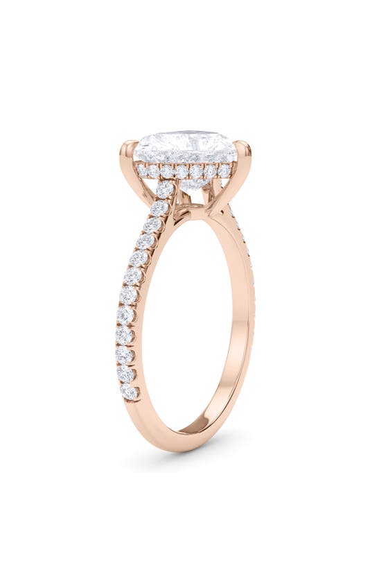 Hautecarat 18k White Gold Heart Shaped Lab Created Diamond Engagement Ring In 18k Rose Gold