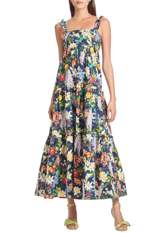 Shop Sachin & Babi Giorno Floral Stretch Cotton Sundress In Alto Giardino