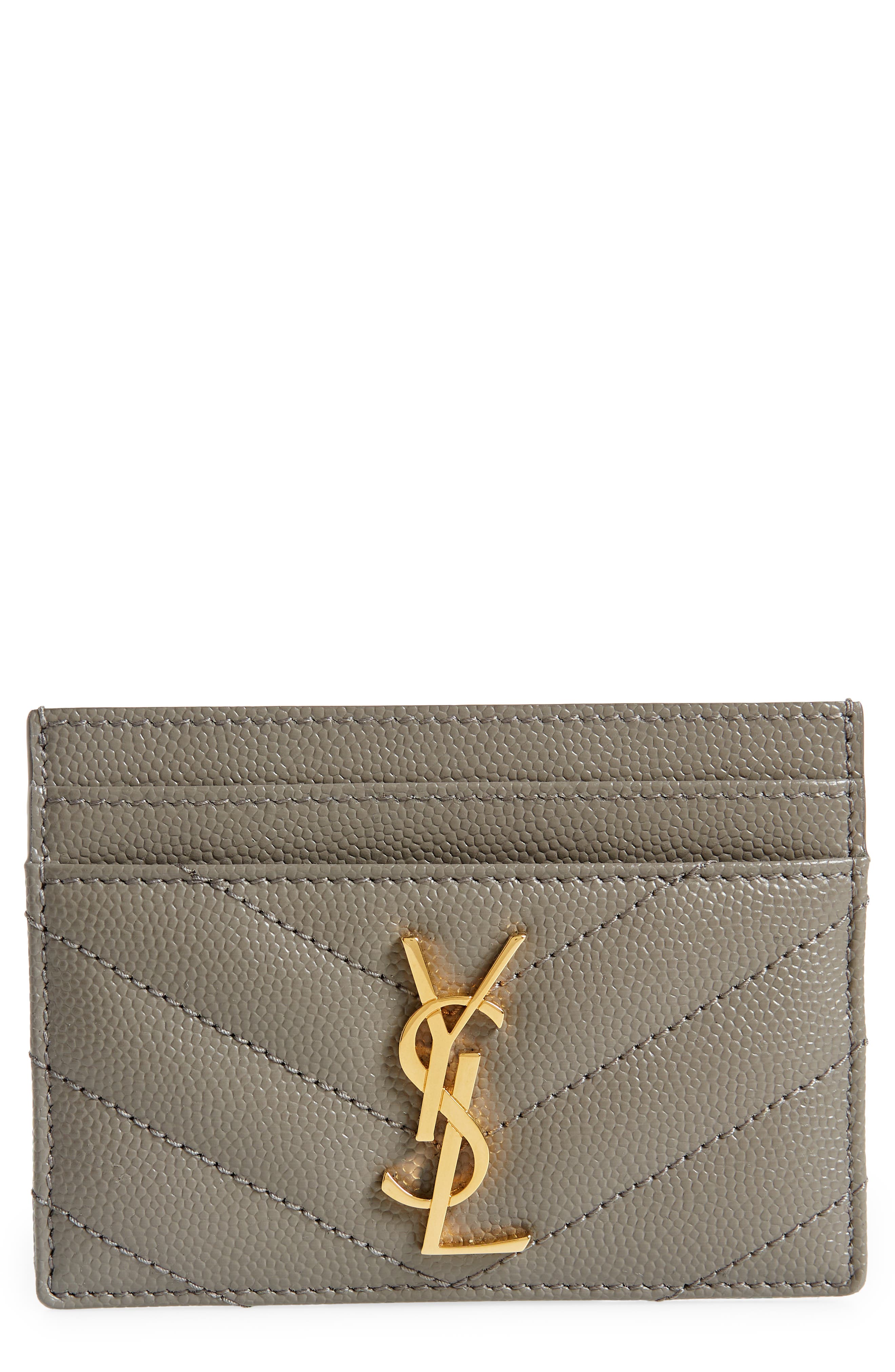 saint laurent monogram quilted leather credit card case