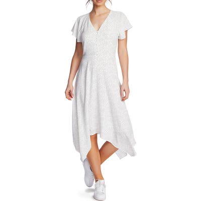 1.state Dot Print Midi Dress, White
