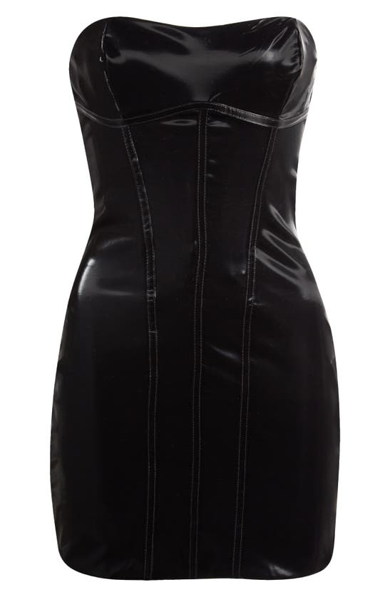 Shop Mistress Rocks Strapless Minidress In Black