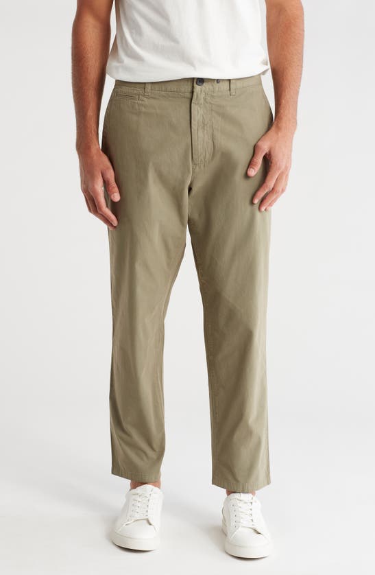 Rag & Bone Beck Crop Peached Cotton Pants In Green