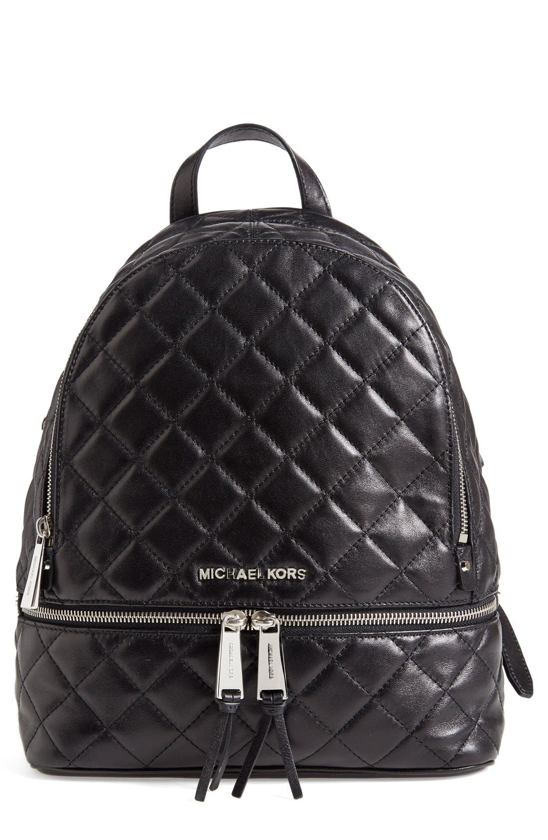 michael kors rhea quilted backpack