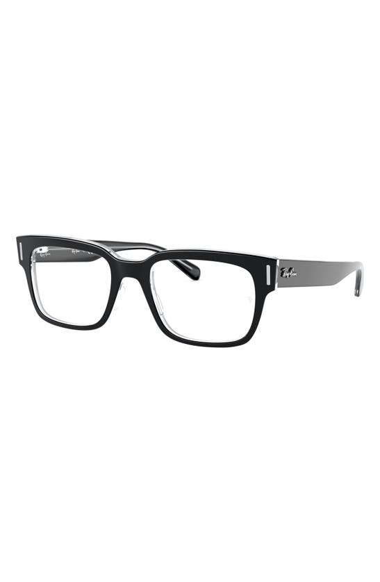 Shop Ray Ban Unisex 53mm Rectangular Optical Glasses In Top Black