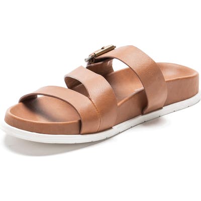 Blondo Selma Waterproof Slide Sandal, Brown