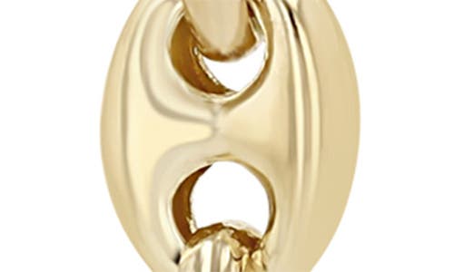 Shop Zoë Chicco Puffed Mariner Threader Earrings In 14k Yellow Gold